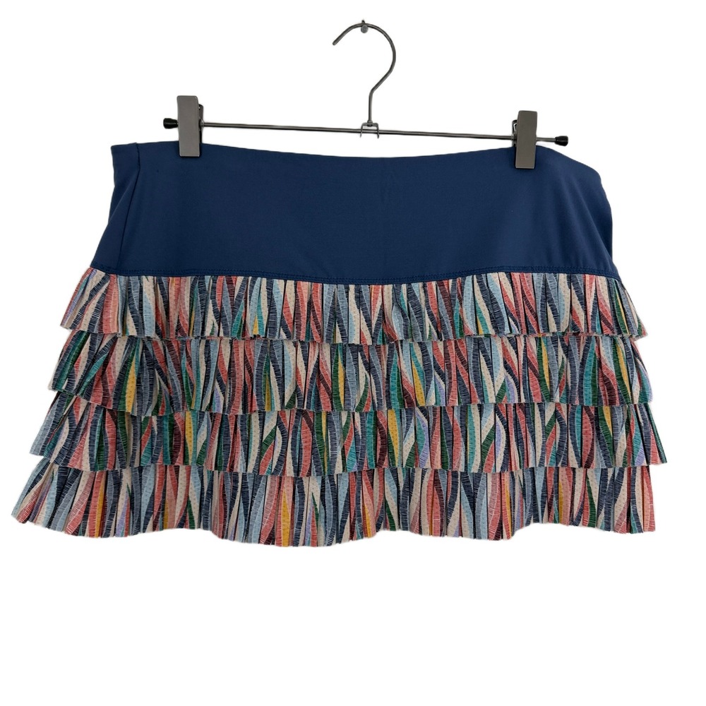 Lucky In Love Skirt Womens XL Skort Multi Knit Happens Tennis Pickleball Pleated